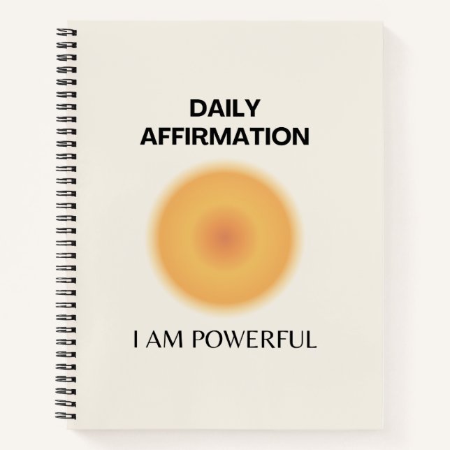 Cuaderno Soy poderoso Daily Affirmation Positive (Anverso)