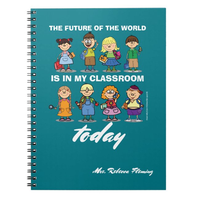 Cuaderno Soy profesor. Nombre personalizado de los niños de (Frente)
