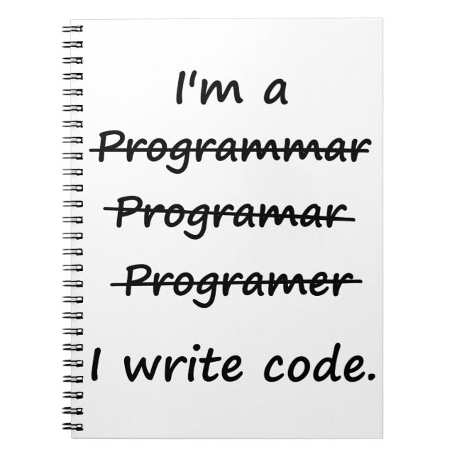 Cuaderno Soy programador que escribo el abecedario del malo (Frente)
