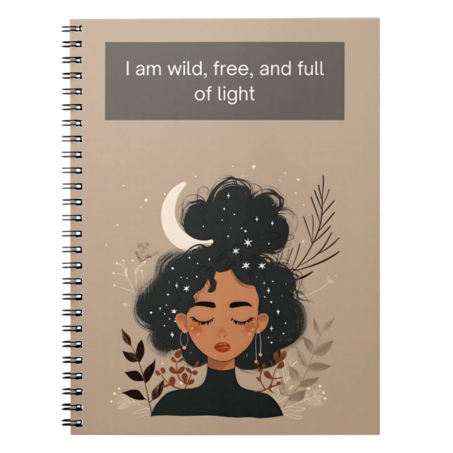 Cuaderno Soy salvaje, libre y lleno de luz (Frente)
