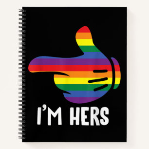 Cuaderno Soy su pareja lesbiana arcoíris divertida Orgullo