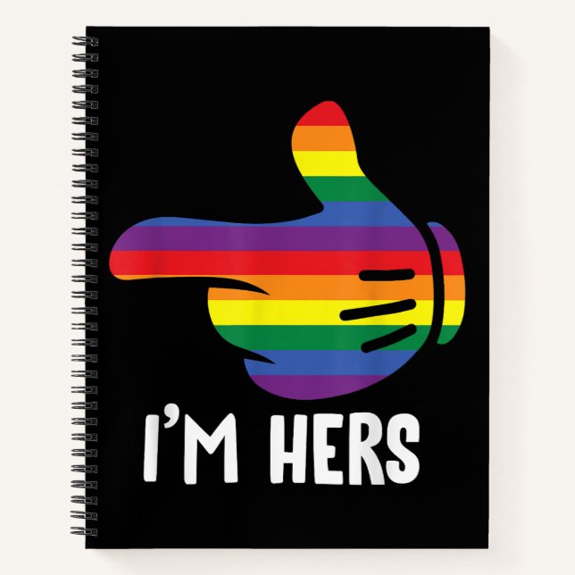 Cuaderno Soy su pareja lesbiana arcoíris divertida Orgullo  (Anverso)