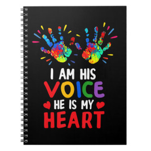 Cuaderno Soy Su Voz Él Es Mi Conciencia De Autismo Corazón 