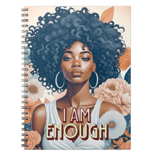 Cuaderno Soy suficiente afirmación de la mujer negra