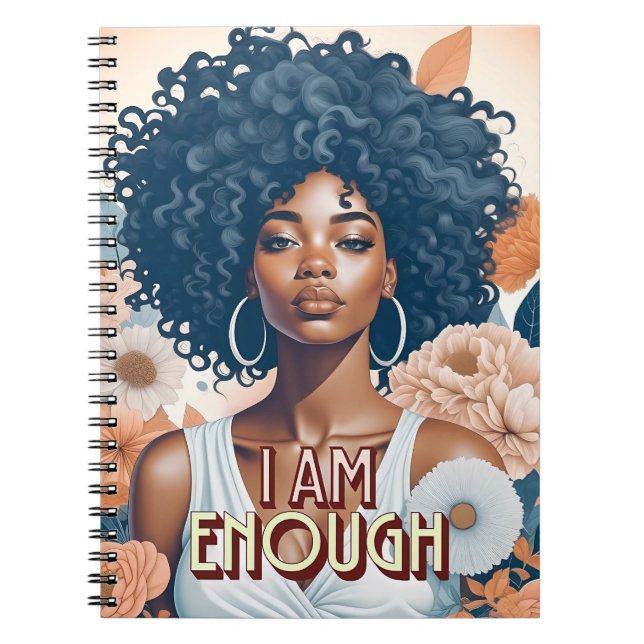 Cuaderno Soy suficiente afirmación de la mujer negra (Frente)
