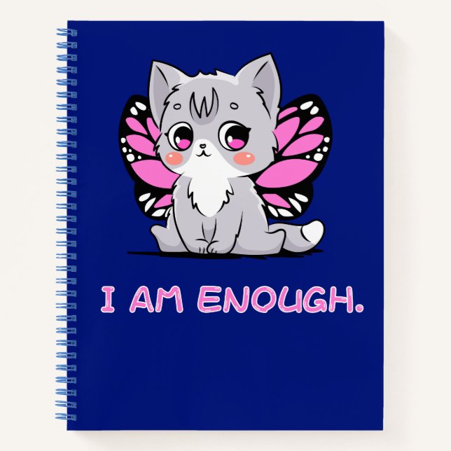 Cuaderno SOY Suficiente. ¡Cuidado gatito con alas! (Anverso)