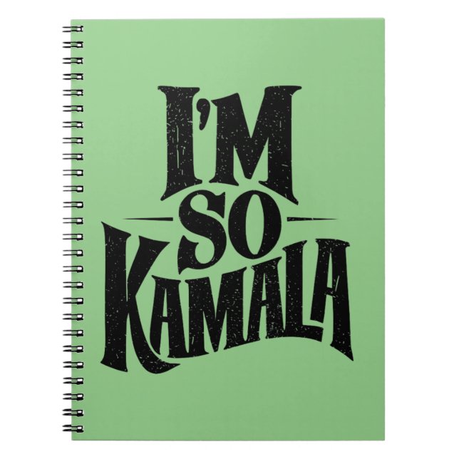 Cuaderno Soy tan Kamala Brat Green Meme (Frente)