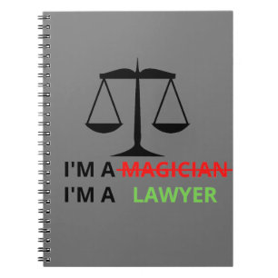Cuaderno Soy un abogado, no un mago, curioso abogado.