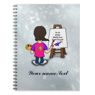 Cuaderno Soy un artista, diseño colorido, PLANTILLA,