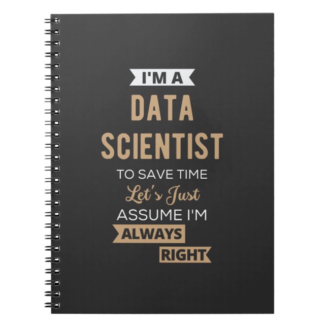 Cuaderno Soy un científico de datos, para ahorrar tiempo, s (Frente)