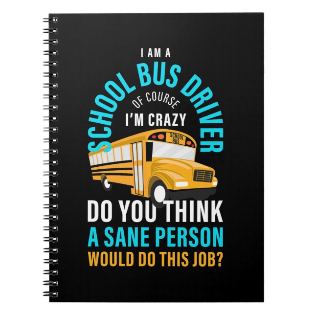 Cuaderno Soy Un Conductor De Autobús Escolar (Frente)