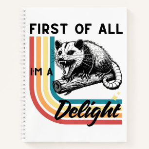 Cuaderno Soy un Delight - Angry Possum Spiral Notebook