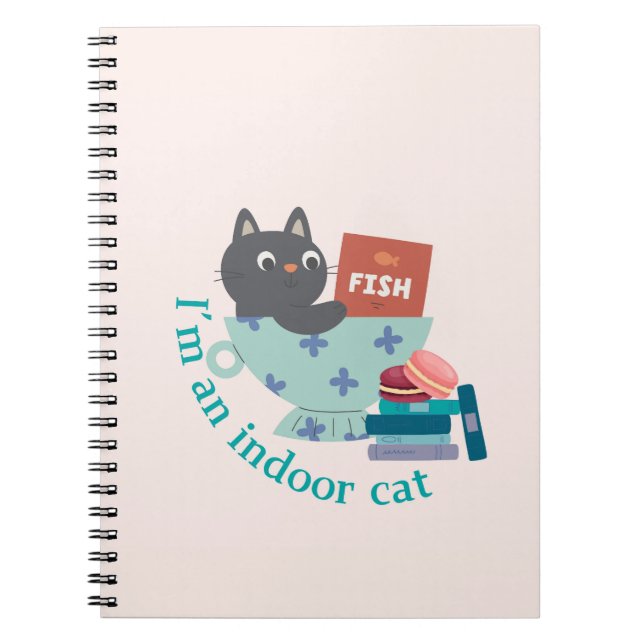 Cuaderno Soy un gato cubierto gracioso (Frente)
