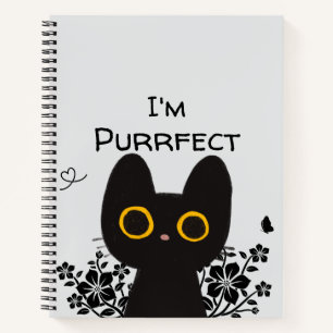 Cuaderno Soy un gato negro lindo perfecto