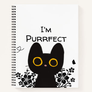 Cuaderno Soy un gato negro lindo Purrfecto