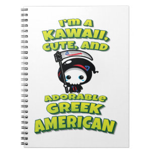 Cuaderno Soy un griego-americano kawaii, lindo y adorable