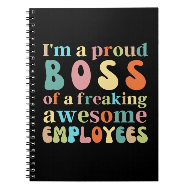 Cuaderno Soy un jefe orgulloso de empleados increíbles (Frente)