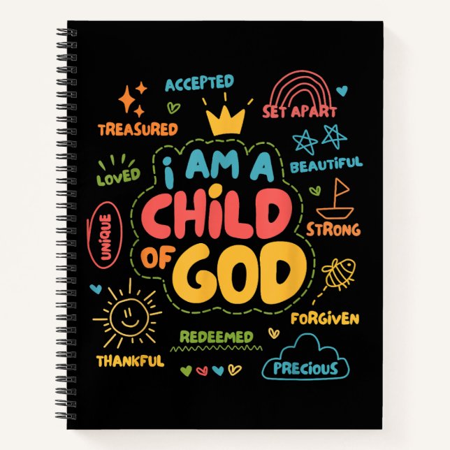 Cuaderno Soy un Niño de Dios Retro Cristiano Jesús Fe De (Anverso)