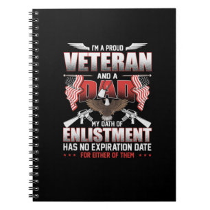 Cuaderno Soy un orgulloso veterano y un papá   Ejército Pat