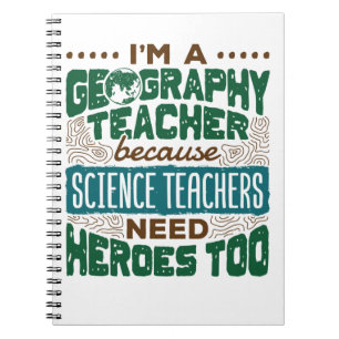 Cuaderno Soy un profesor de geografía y una gratitud diver