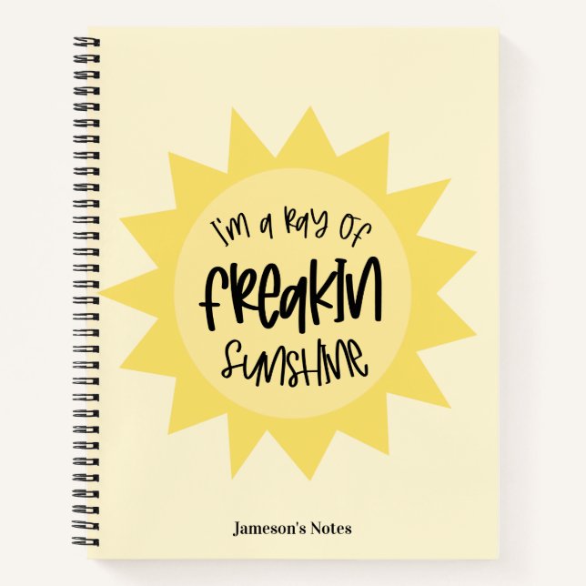 Cuaderno Soy un rayo de sol raro (Anverso)