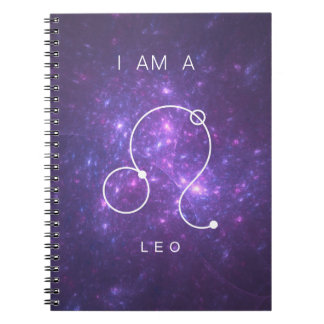 Cuaderno Soy un Rótulo Leo Purple Zodiac