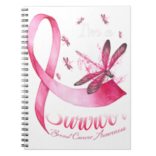 Cuaderno Soy un sobreviviente de cáncer de seno de cinta ro