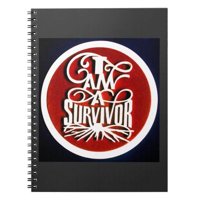 Cuaderno Soy un sobreviviente de la foto espiral (Frente)