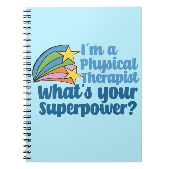 Cuaderno Soy un terapeuta físico ¿Cuál es su superpoder PT? (Frente)