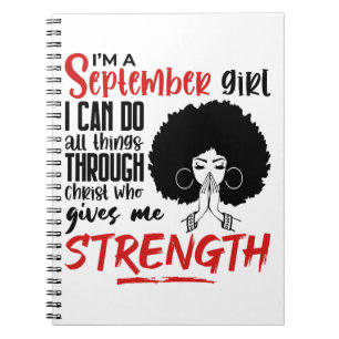 Cuaderno Soy Una Chica De Septiembre Rezando A Mujer Reina