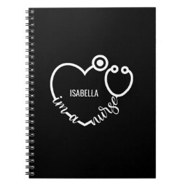 Cuaderno Soy una enfermera Stethoscope moderna personalizad