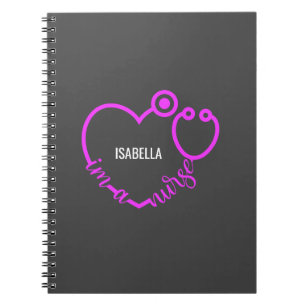 Cuaderno Soy una enfermera Stethoscope moderna personalizad