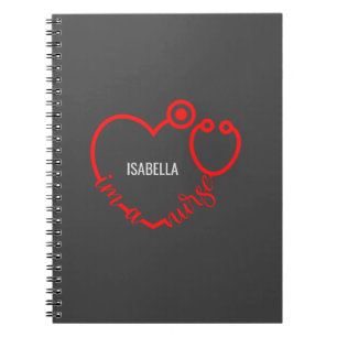 Cuaderno Soy una enfermera Stethoscope moderna personalizad