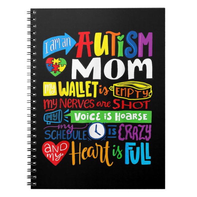 Cuaderno Soy una madre autista madre cartera vacía y orgull (Frente)