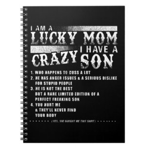 Cuaderno Soy Una Mamá Afortunada Tengo Un Hijo Loco
