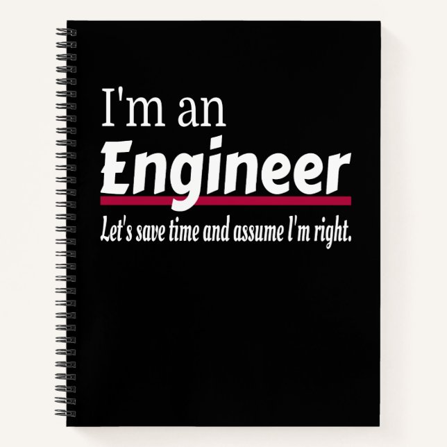 Cuaderno Soy una Novedad divertida de INGENIEROS (Anverso)