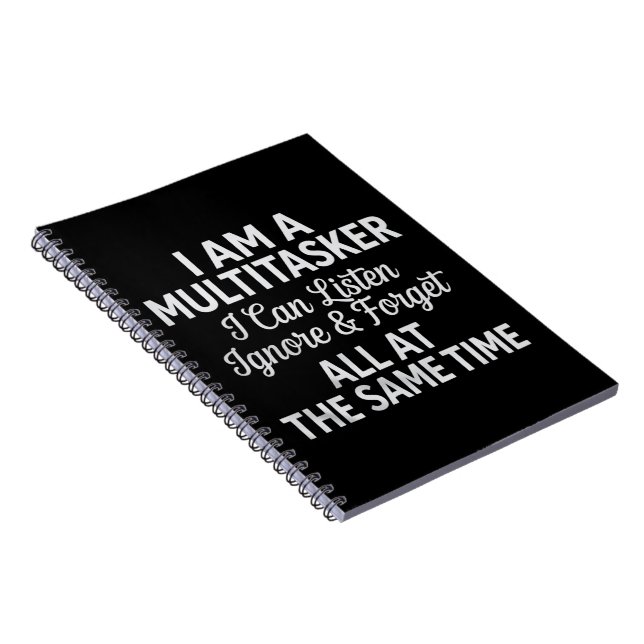 Cuaderno Soy una persona multitarea Humor divertido de la v (Lado Derecho)