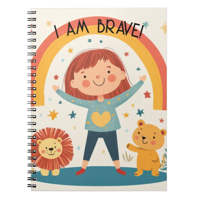 Cuaderno Soy valiente - Afirmación de niños (Frente)