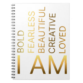 Cuaderno SOY Valiente, Intrépida, Hermosa, Creativa, Amada