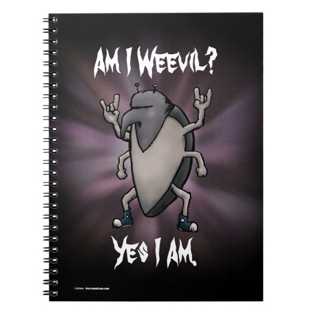 Cuaderno ¿Soy Weevil Heavy Metal Cartoon (Frente)