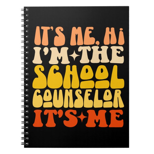 Cuaderno Soy yo, soy el consejero escolar, soy yo Groovy (Frente)