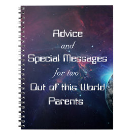 Cuaderno Space Theme Message and Advice Notebook