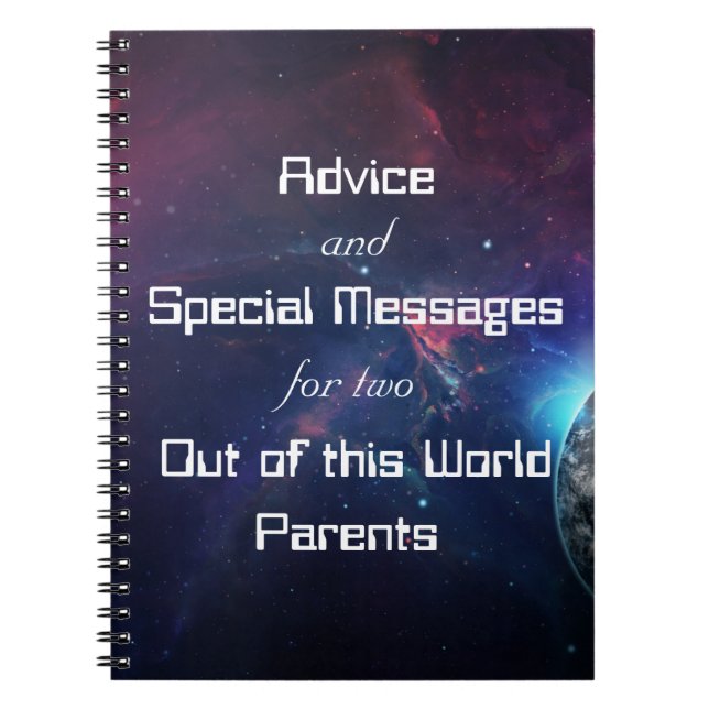 Cuaderno Space Theme Message and Advice Notebook (Frente)