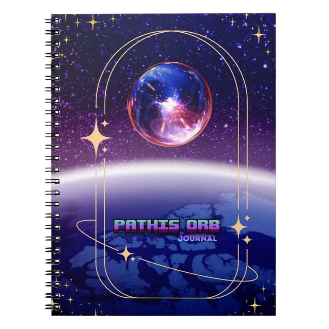 Cuaderno Space Theme Pathis Orb Notebook Journal (Frente)