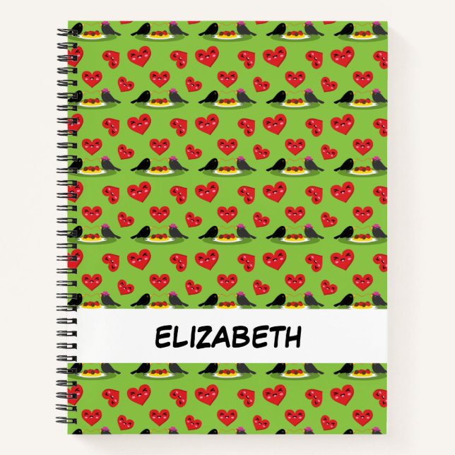 Cuaderno Spaghetti Meatball Romantic Date | Añadir su nombr (Anverso)