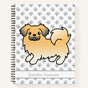 Cuaderno Spaniel Tibetano Sable Cervatillo Perro De Dibujos