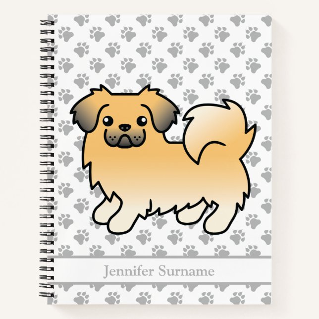 Cuaderno Spaniel Tibetano Sable Cervatillo Perro De Dibujos (Anverso)