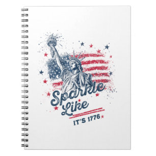 Cuaderno Sparkle Like It's 1776, Patriotic Design, American