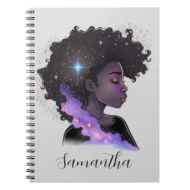 Cuaderno Sparkling Afro Woman (Frente)