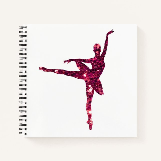 Cuaderno Sparkly Pink Ballerina doble cara (Anverso)